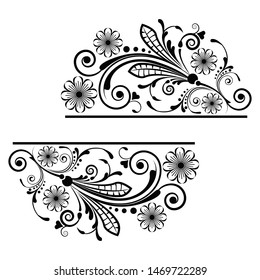 vector vintage floral  background with decorative flowers for design
