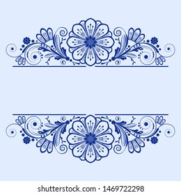 vector vintage floral  background with decorative flowers for design