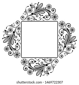 vector vintage floral  background with decorative flowers for design