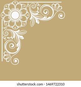 vector vintage floral  background with decorative flowers for design