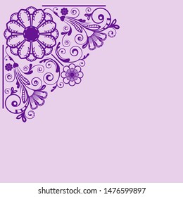 vector vintage floral  background with decorative flowers for design