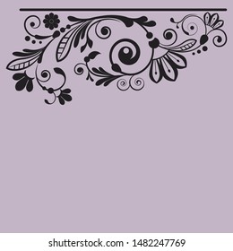 vector vintage floral  background with decorative flowers for design