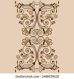 vector vintage floral  background with decorative flowers for design