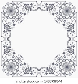 vector vintage floral  background with decorative flowers for design