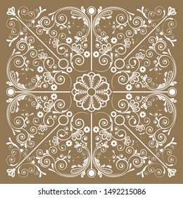 vector vintage floral  background with decorative flowers for design