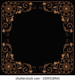 vector vintage floral  background with decorative flowers for design
