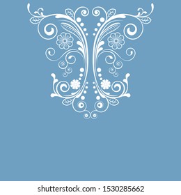 vector vintage floral  background with decorative flowers for design