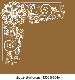 vector vintage floral  background with decorative flowers for design