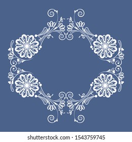vector vintage floral  background with decorative flowers for design