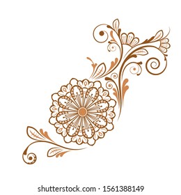 vector vintage floral  background with decorative flowers for design