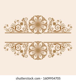 vector vintage floral  background with decorative flowers for design