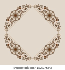 vector vintage floral  background with decorative flowers for design