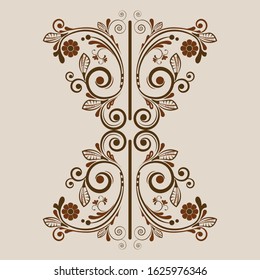 vector vintage floral  background with decorative flowers for design