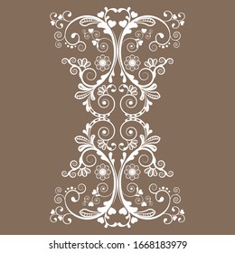 vector vintage floral  background with decorative flowers for design