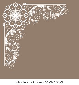 vector vintage floral  background with decorative flowers for design