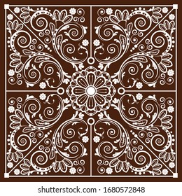 vector vintage floral  background with decorative flowers for design