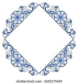 vector vintage floral  background with decorative flowers for design