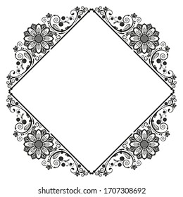 vector vintage floral  background with decorative flowers for design