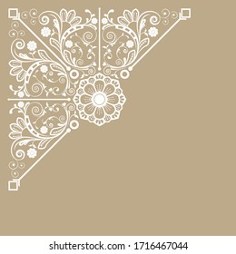 vector vintage floral  background with decorative flowers for design