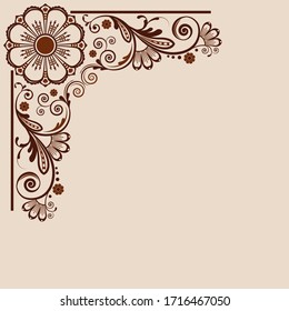 vector vintage floral  background with decorative flowers for design