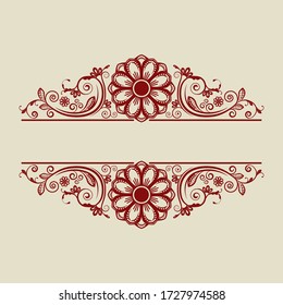 vector vintage floral  background with decorative flowers for design
