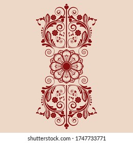 vector vintage floral  background with decorative flowers for design