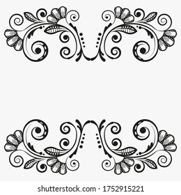 vector vintage floral  background with decorative flowers for design