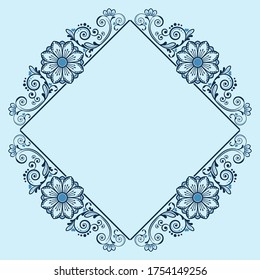vector vintage floral  background with decorative flowers for design