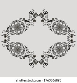 vector vintage floral  background with decorative flowers for design