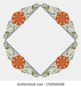 vector vintage floral  background with decorative flowers for design