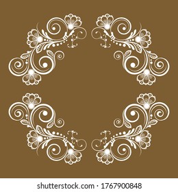 vector vintage floral  background with decorative flowers for design