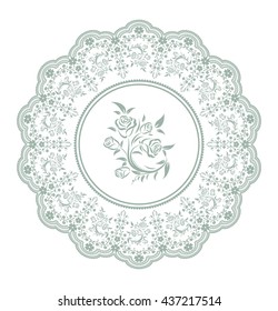 vector vintage floral background with decorative flowers for design