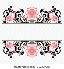 vector vintage floral  background with decorative flowers for design