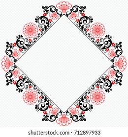 vector vintage floral  background with decorative flowers for design