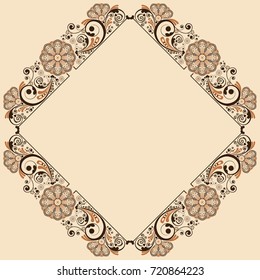 vector vintage floral  background with decorative flowers for design
