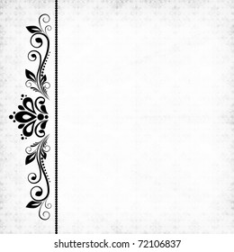 vector vintage floral  background with decorative flowers for design