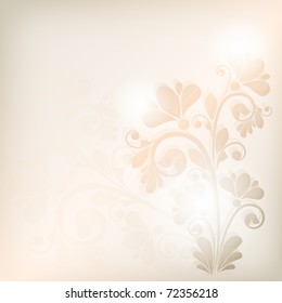vector vintage floral  background with decorative flowers for design
