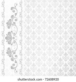 vector vintage floral  background with decorative flowers for design