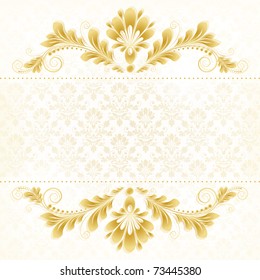 vector vintage floral  background with decorative flowers for design