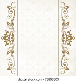 vector vintage floral  background with decorative flowers for design