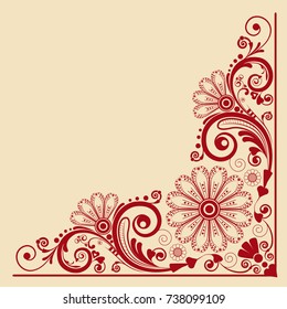 vector vintage floral  background with decorative flowers for design
