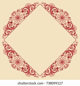 vector vintage floral  background with decorative flowers for design