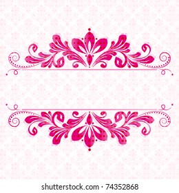 vector vintage floral  background with decorative flowers for design