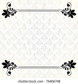 vector vintage floral  background with decorative flowers for design