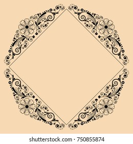 vector vintage floral  background with decorative flowers for design