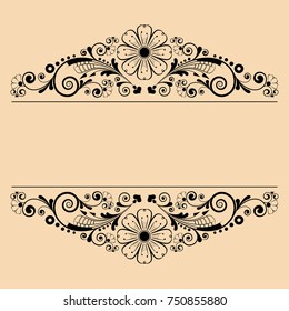 vector vintage floral  background with decorative flowers for design