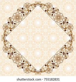 vector vintage floral  background with decorative flowers for design