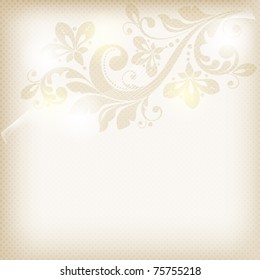 vector vintage floral  background with decorative flowers for design