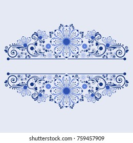 vector vintage floral  background with decorative flowers for design
