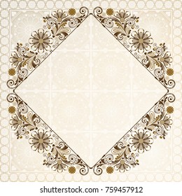 vector vintage floral  background with decorative flowers for design
